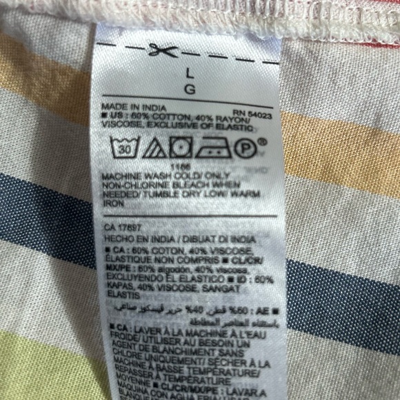 Nwot Old navy striped tie front smock top size x-large - Picture 7 of 7